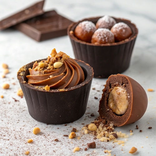 Chocolate Praline Mousse Cups | Recipe | Great British Bake Off ™